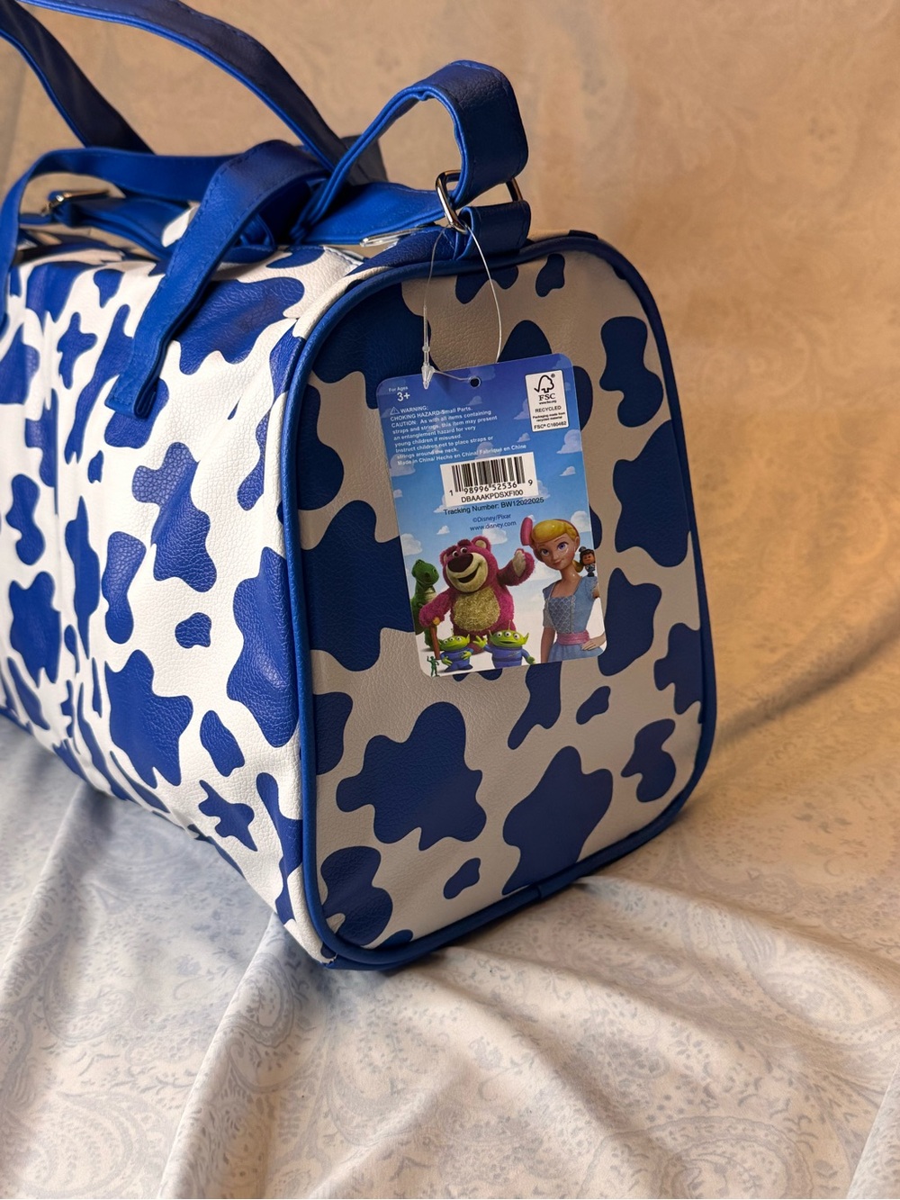 Disney Pixar Jessie Cowgirl Duffle Bag in Blue and White - Picture 5 of 5